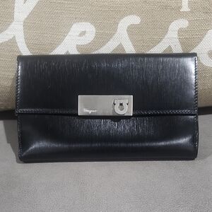 💢Salvatore Ferragamo Black Leather Wallet